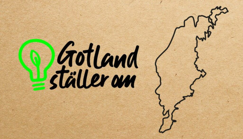 brun bakgrund med text gotland ställer om